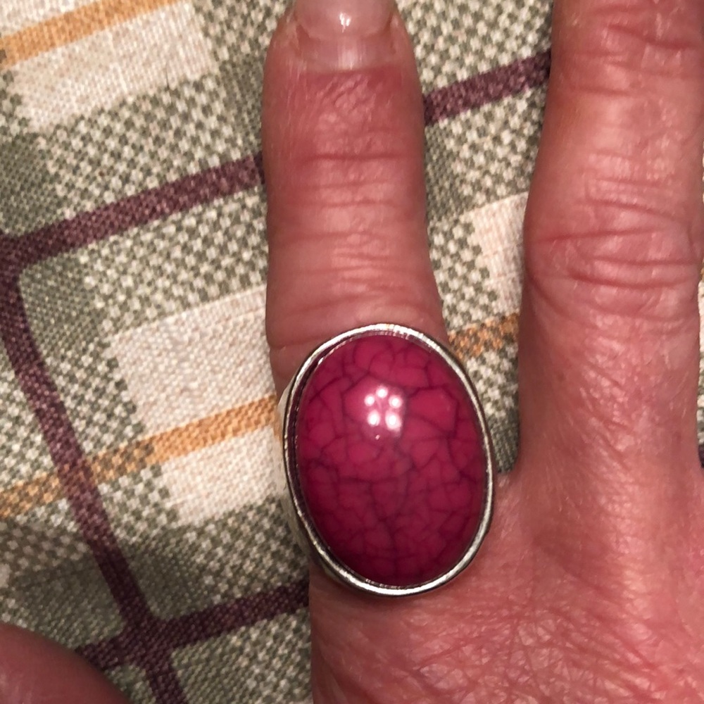 Pink stone ring